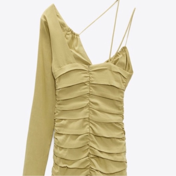ZARA Drapes One Asymmetric Dress Size XS - Picture 8 of 11